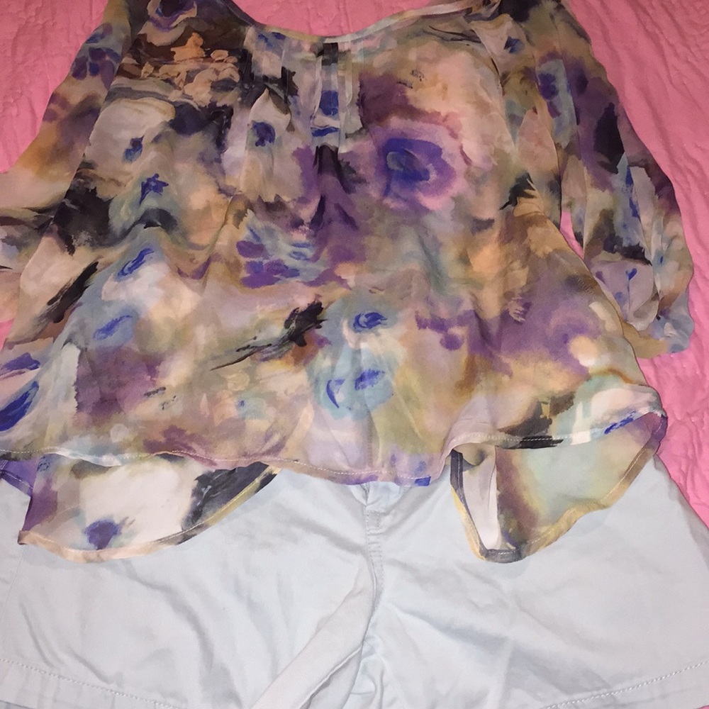 Chiffon top and shorts
